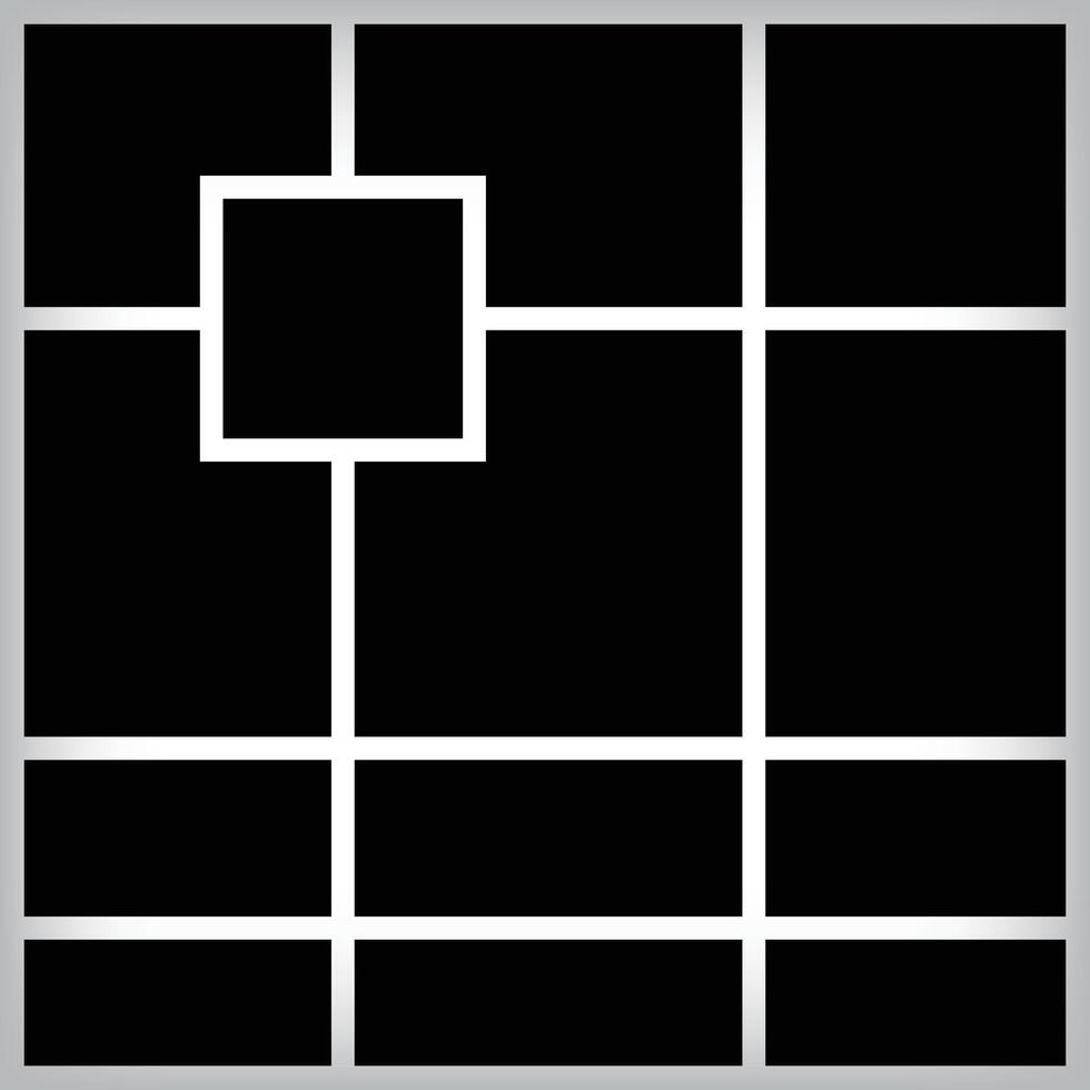 Stencil composition collage template for square photos. design and grid for photos. Simple trendy geometric design on white background vector
