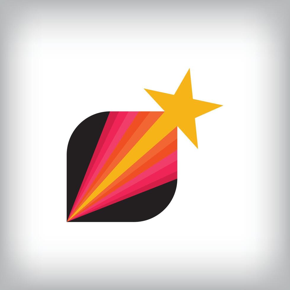 Colorful star travel logo design. Transportation, vacation company design vector