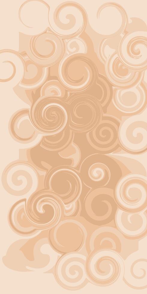 Pastel neutral fluid swirl vertical background to create a trendy cover. Beige texture for web design. vector