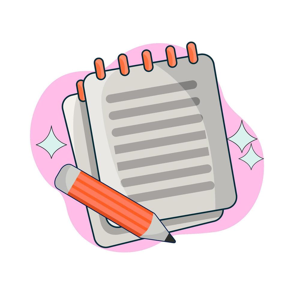 illustration of notepad vector