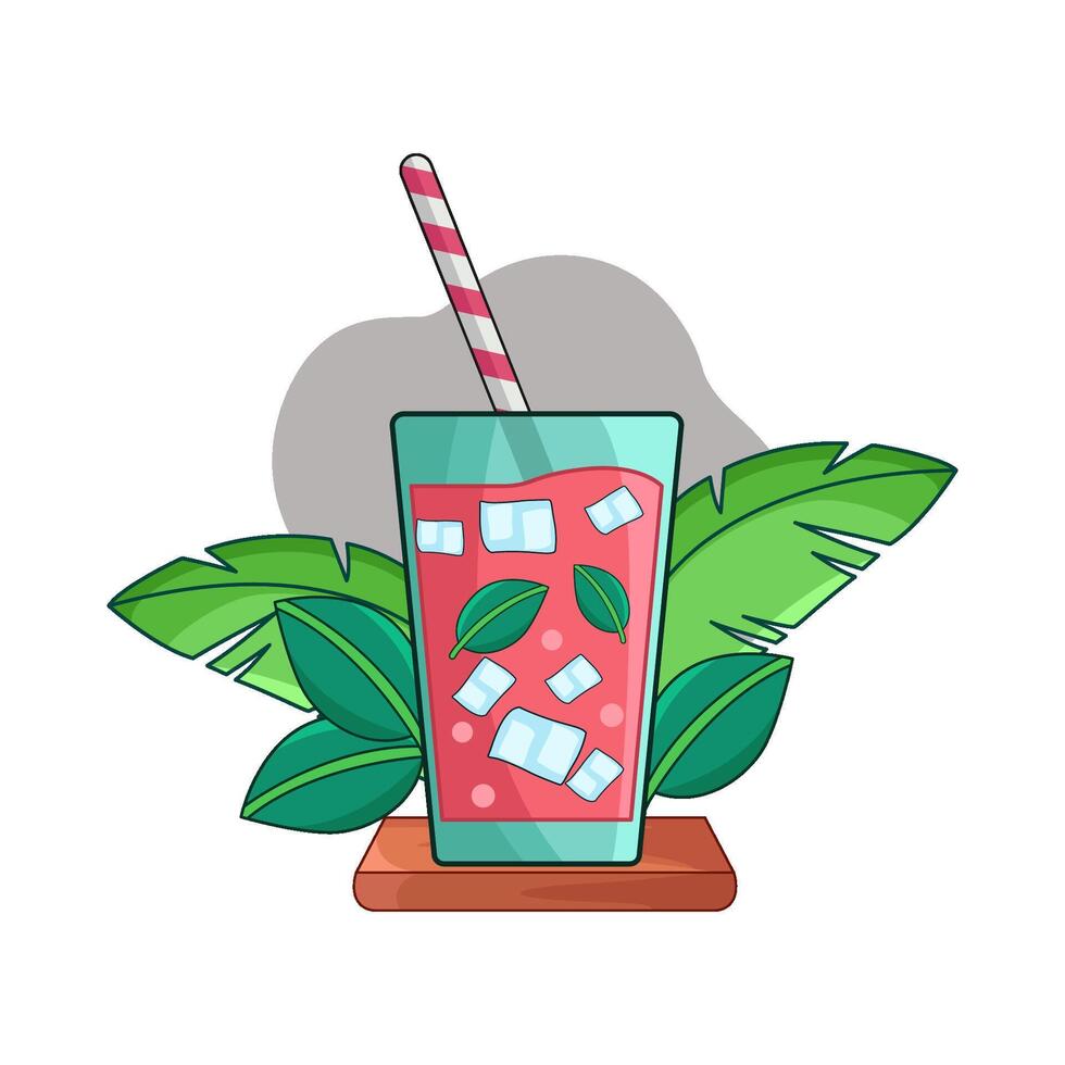 fresh drink illustration vector