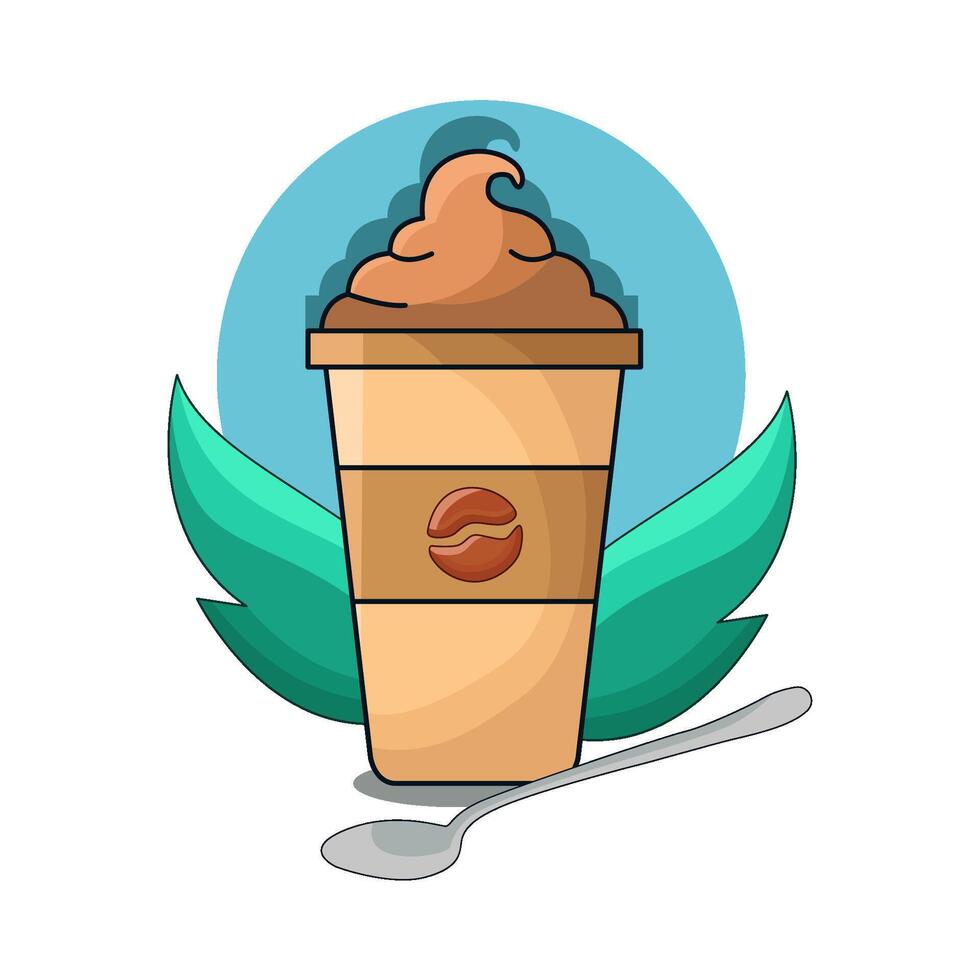 coffee ice cream vector