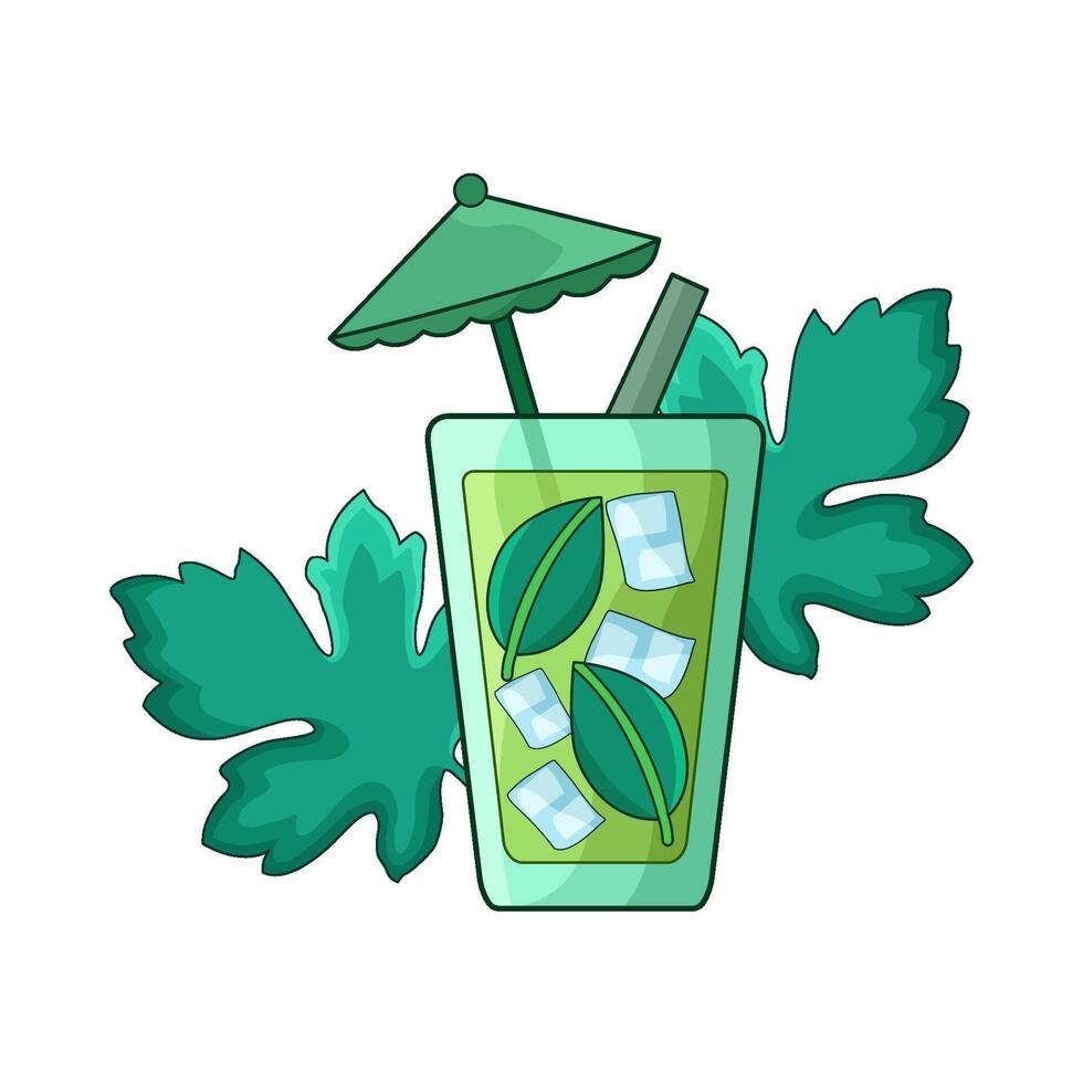 illustration of mojito cocktail vector