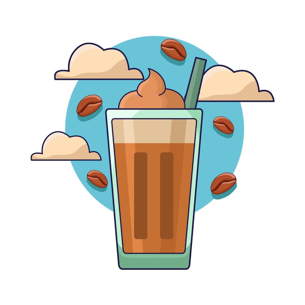 illustration of coffee smoothie vector
