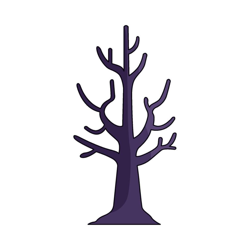 illustration of halloween tree vector