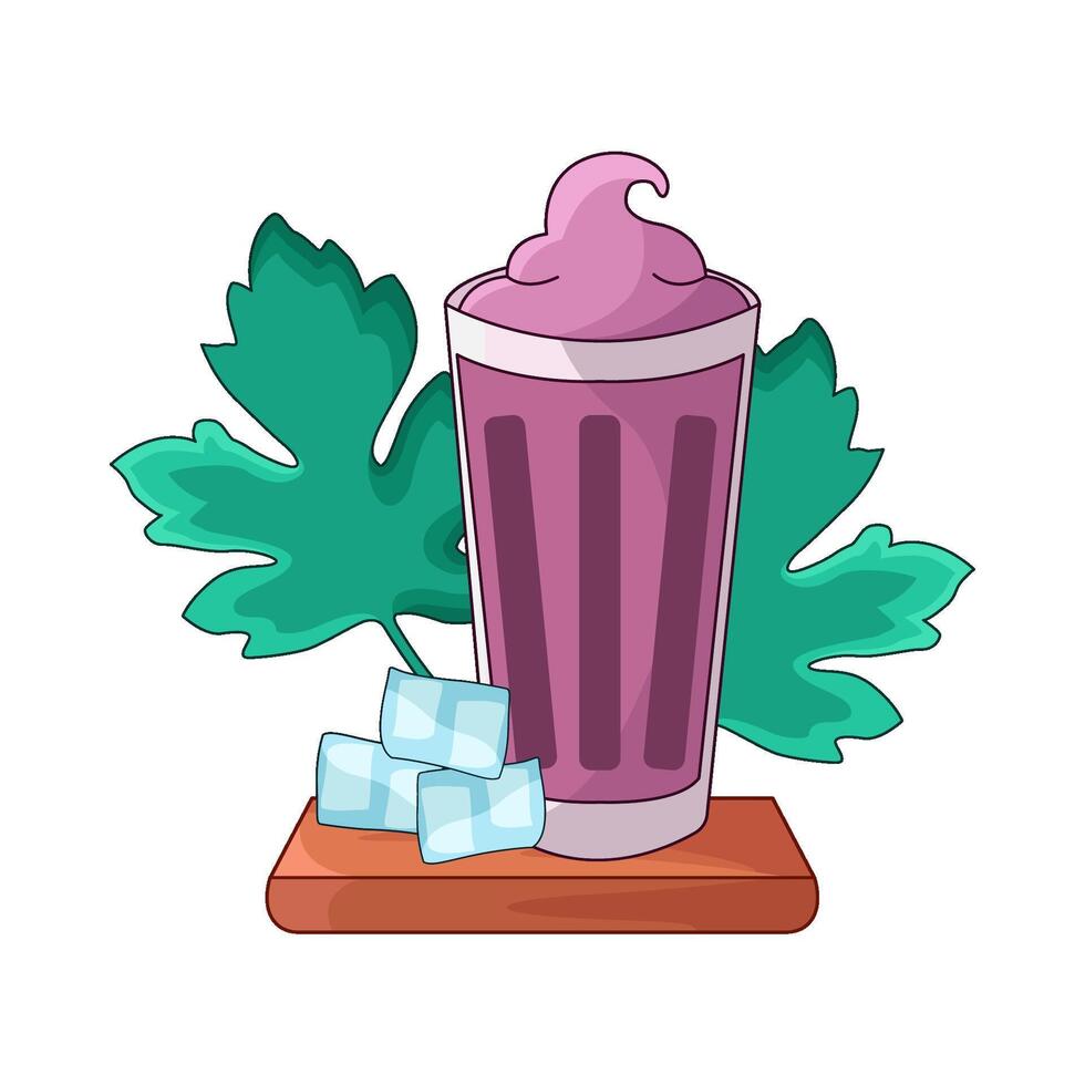 grape smoothie illustration vector