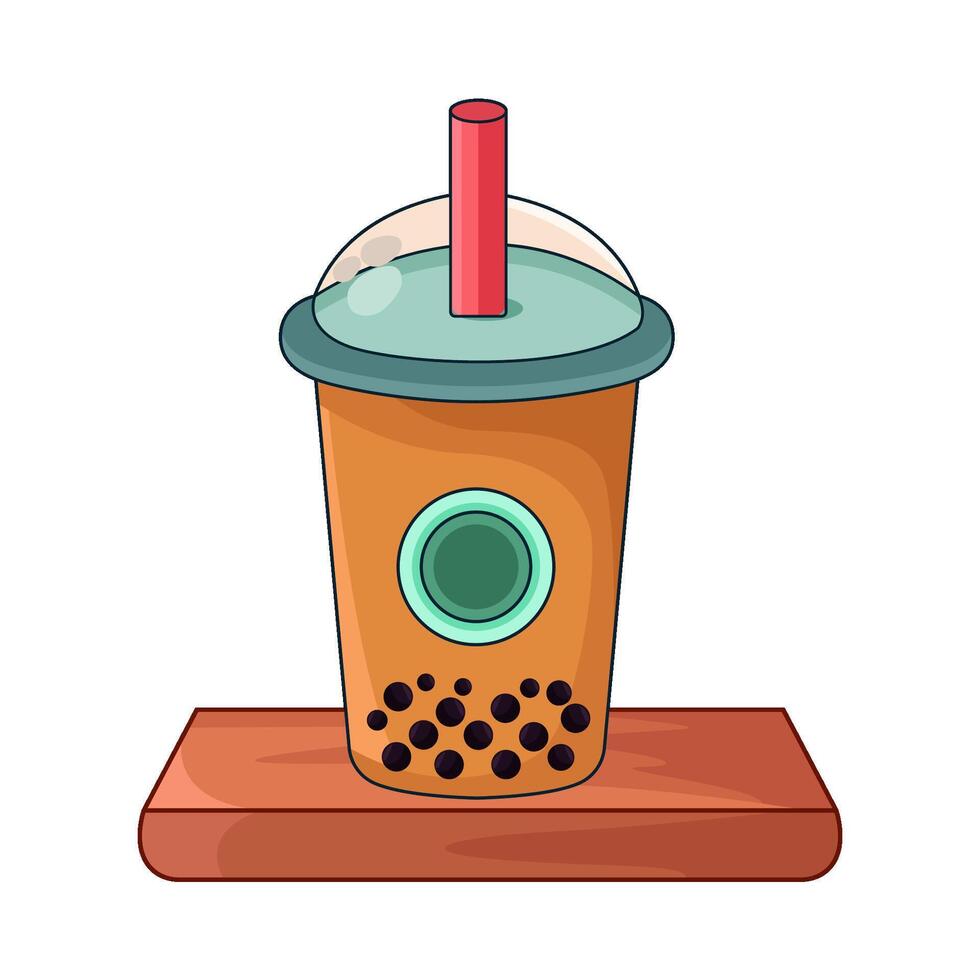 bubble tea illustration vector