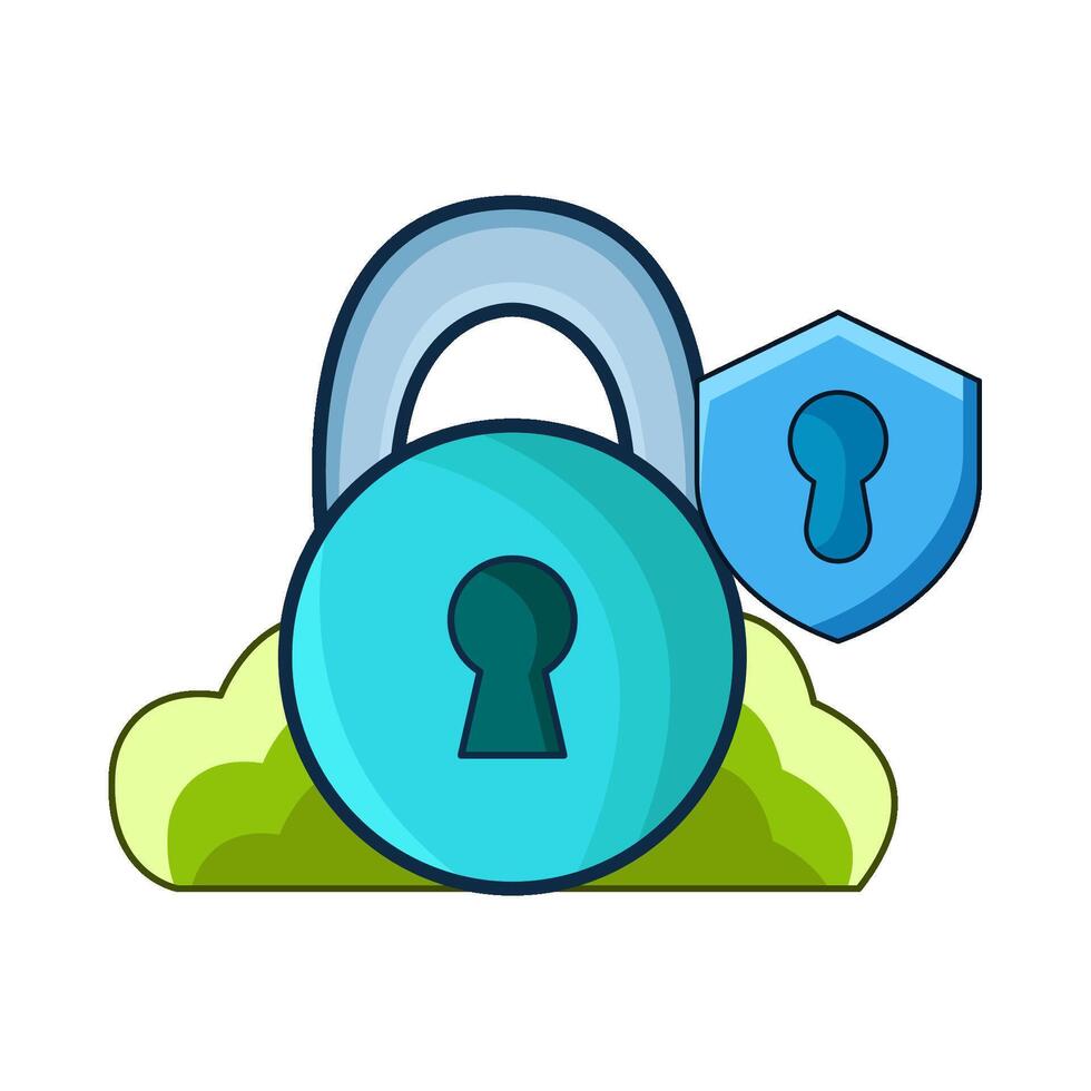 illustration of cloud security vector