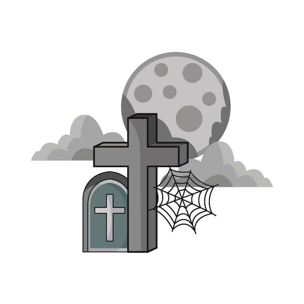 illustration of gravestone vector