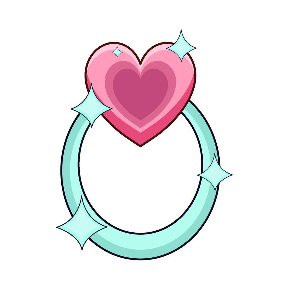 illustration of heart ring vector