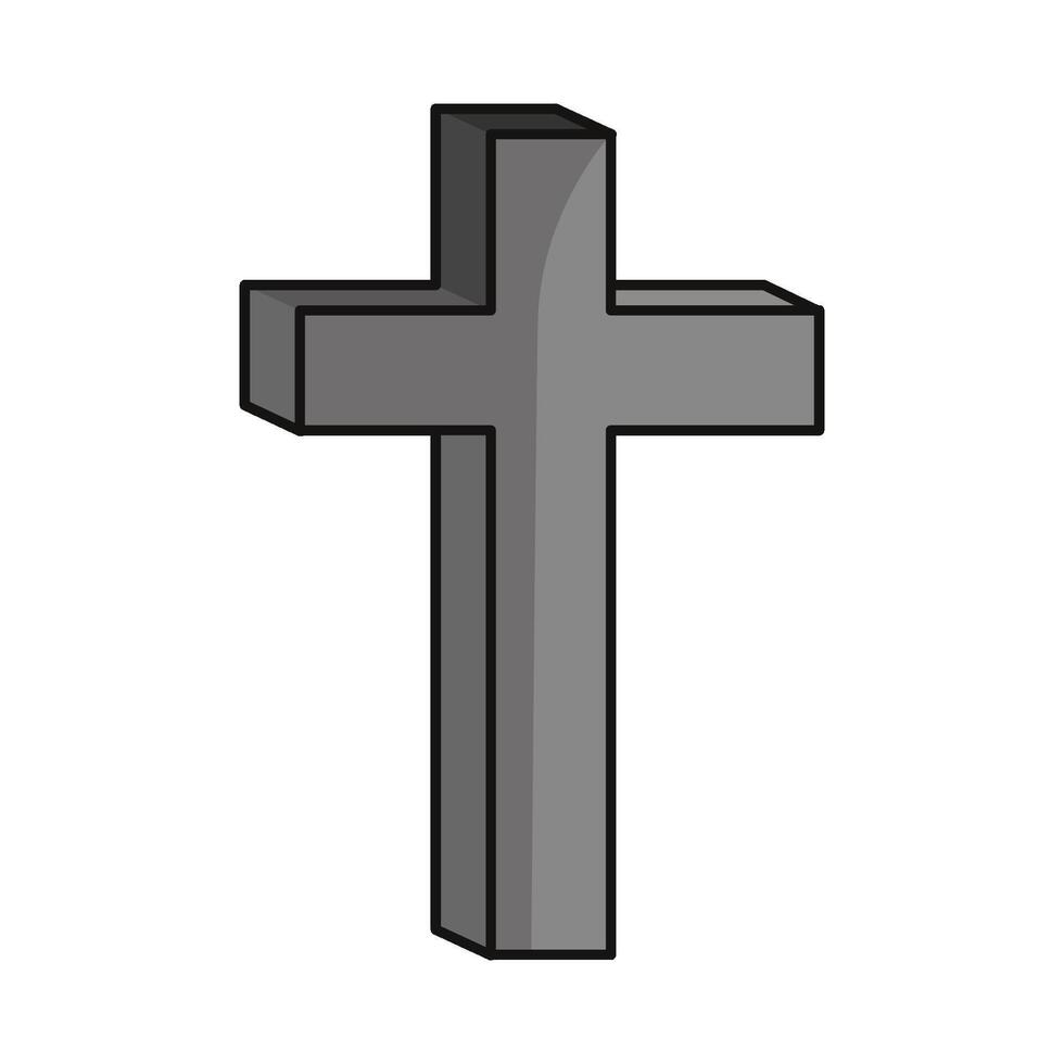 grave cross illustration vector