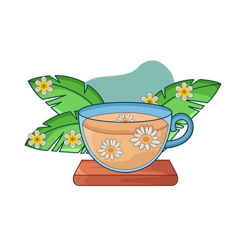 illustration of jasmine tea vector