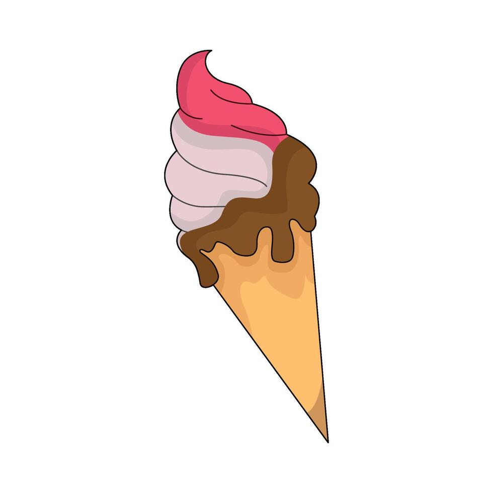 illustration of ice cream cone vector