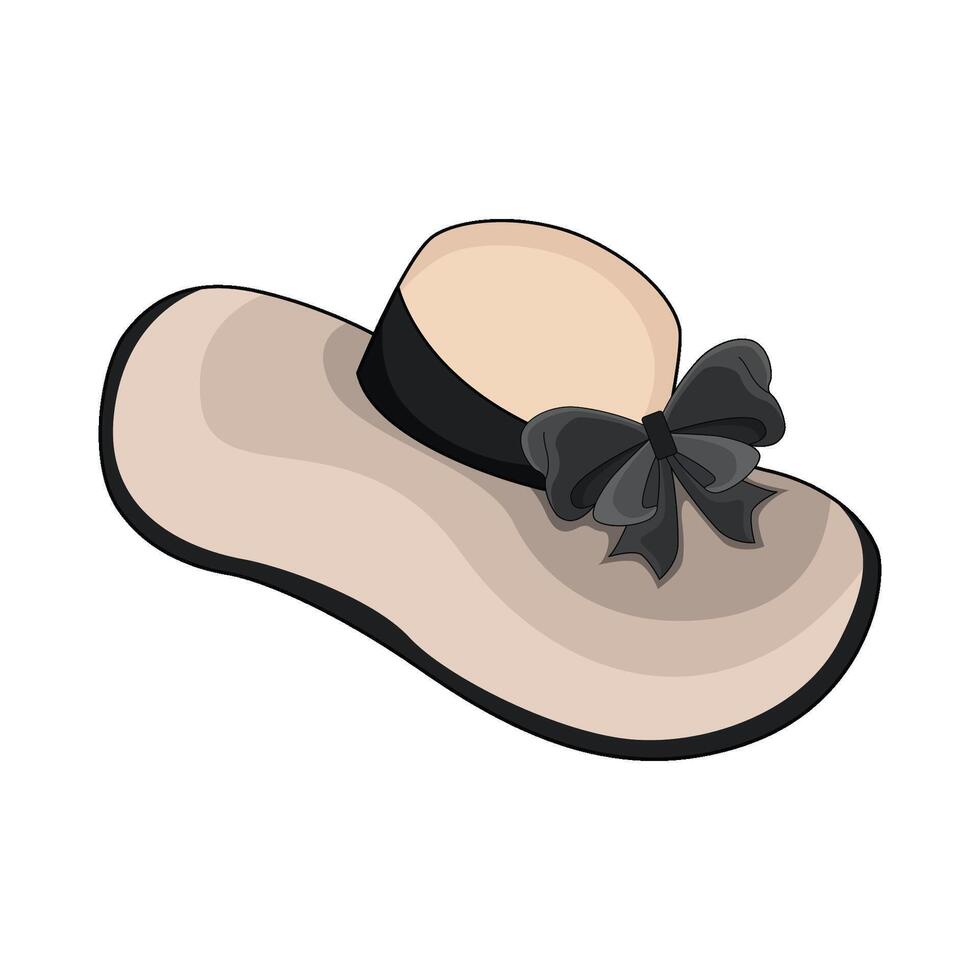 illustration of beach hat vector
