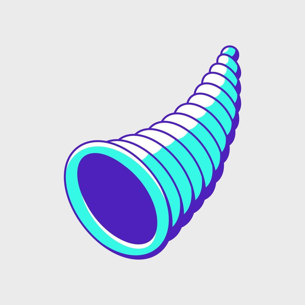 Cornucopia isometric icon illustration vector