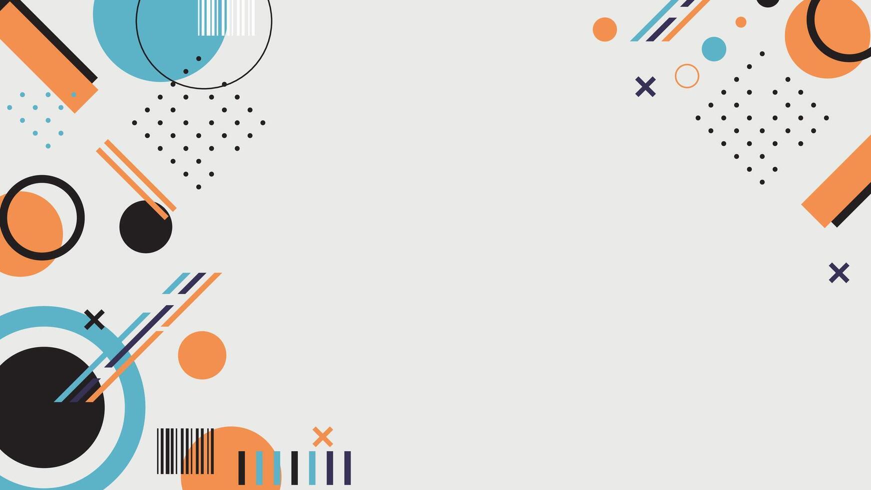 Flat design geometric shape background vector