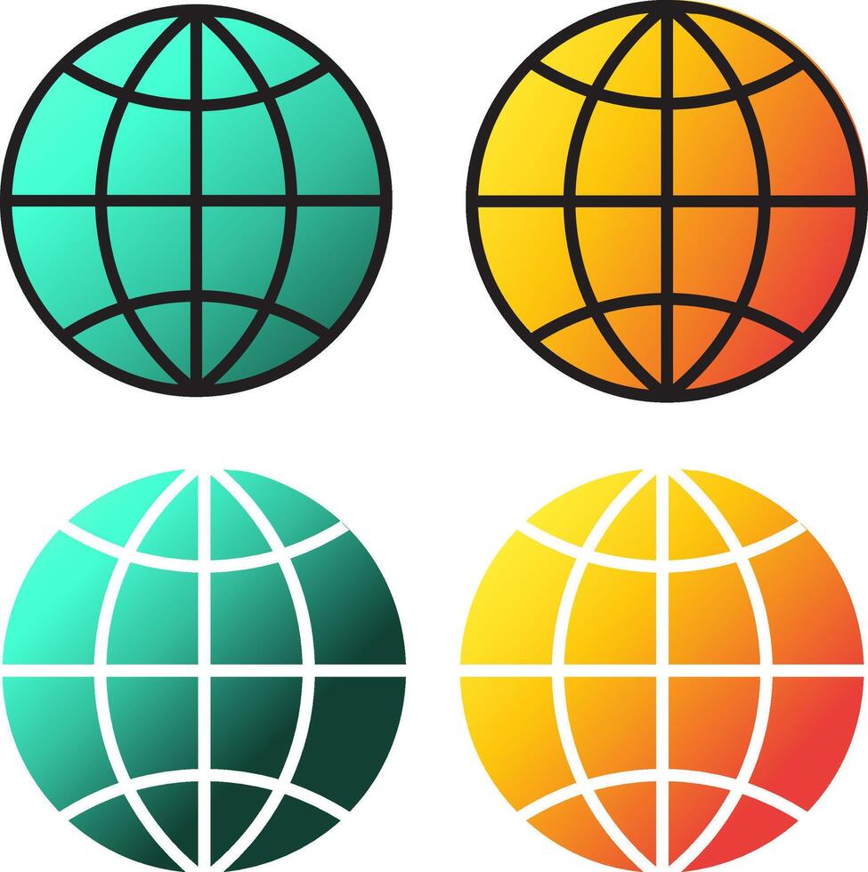 world wide web internet icon colourfull illustration vector