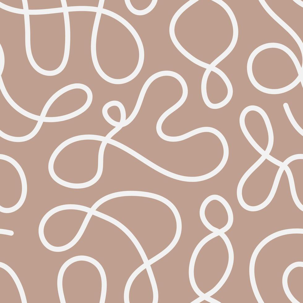 Bending Lines Brown Seamless Pattern vector