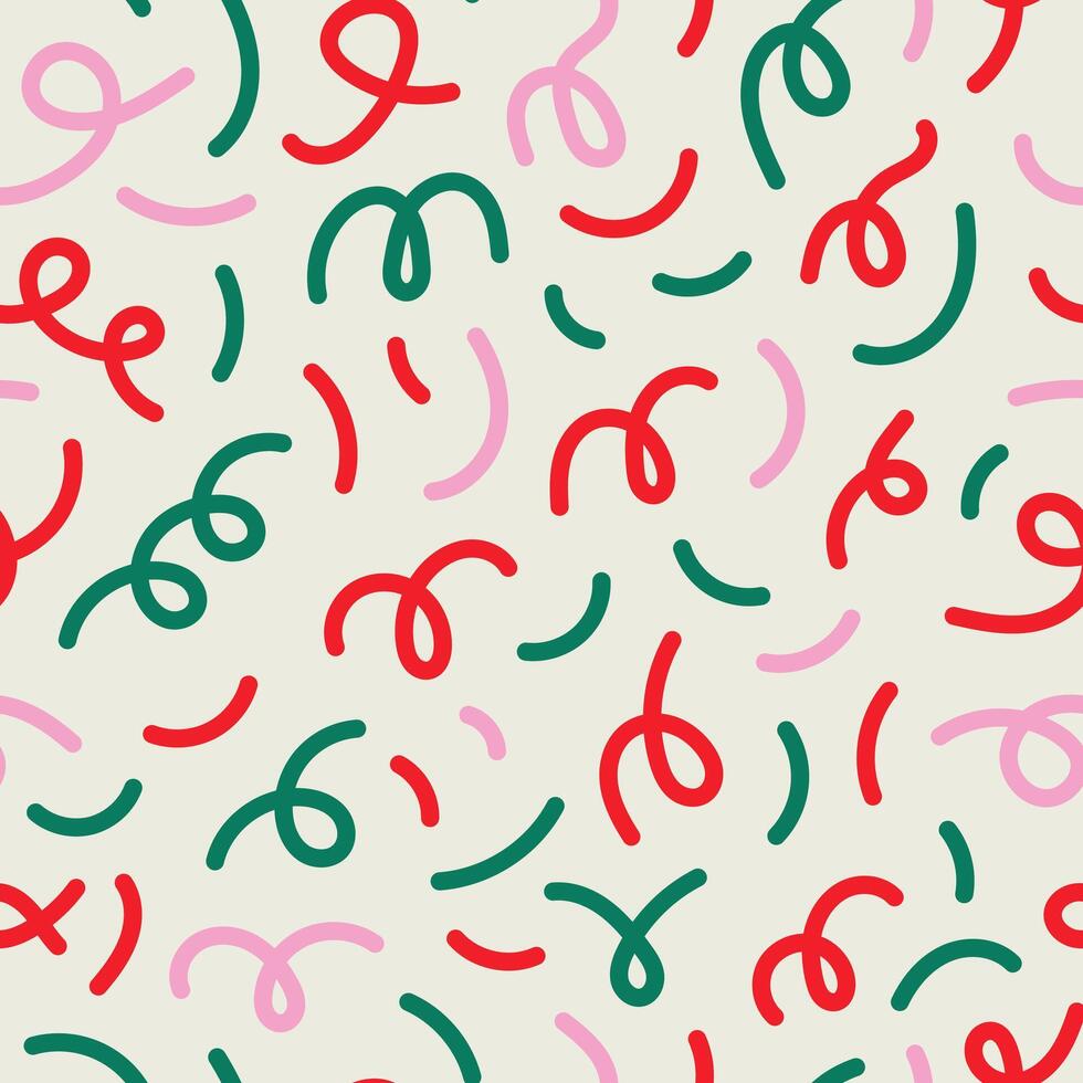 Christmas Confetti Seamless Pattern vector