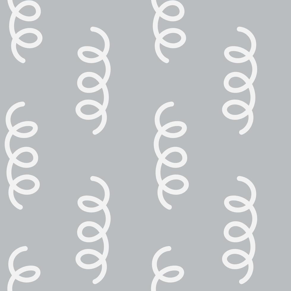 Gray Squiggles Seamless Pattern vector