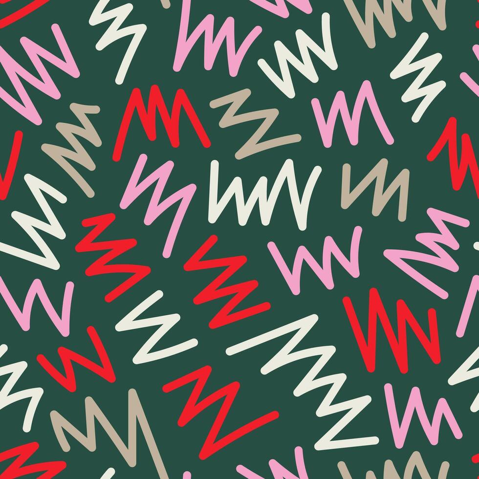 Abstract Zigzag Seamless Pattern vector