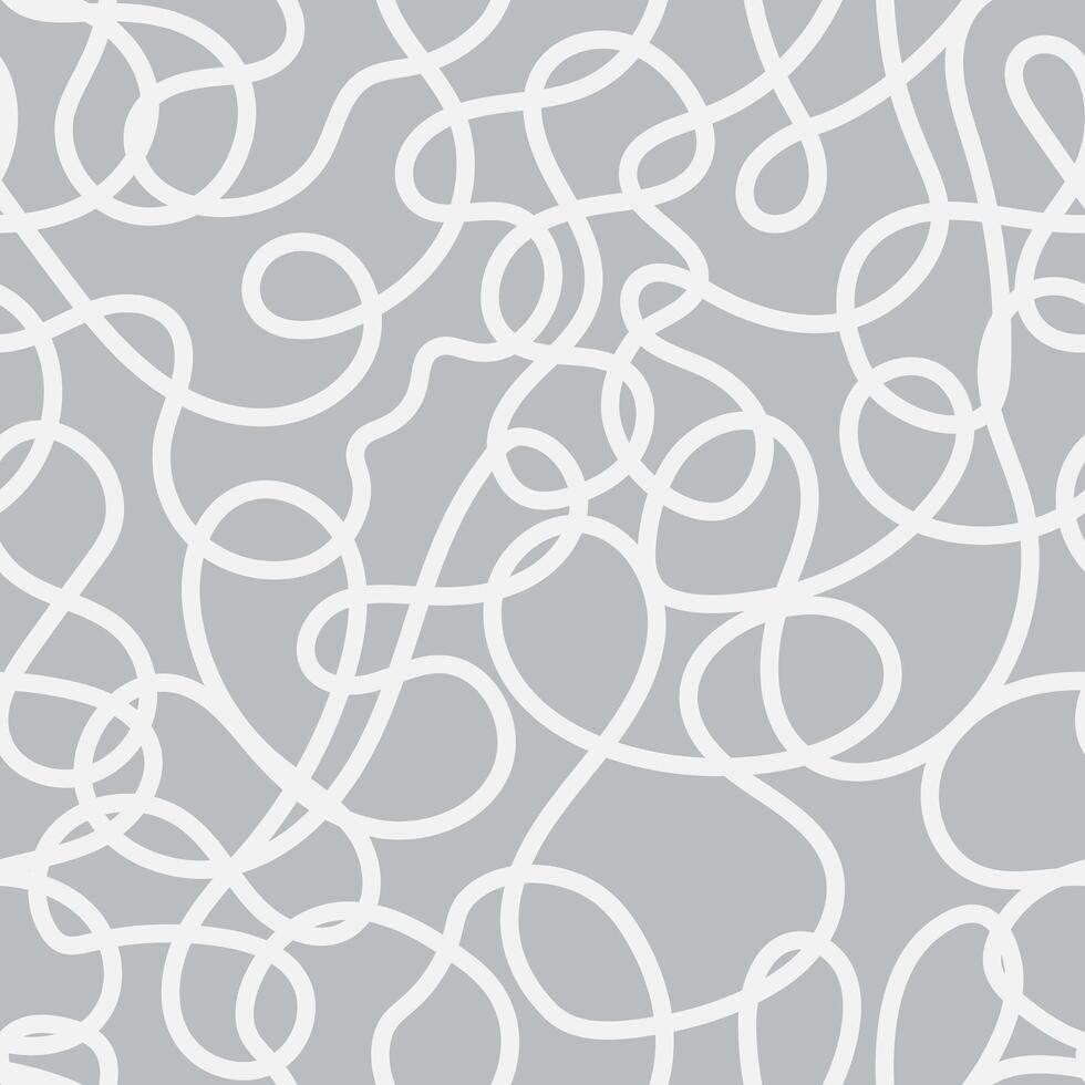 Intricate Line Gray Seamless Pattern vector