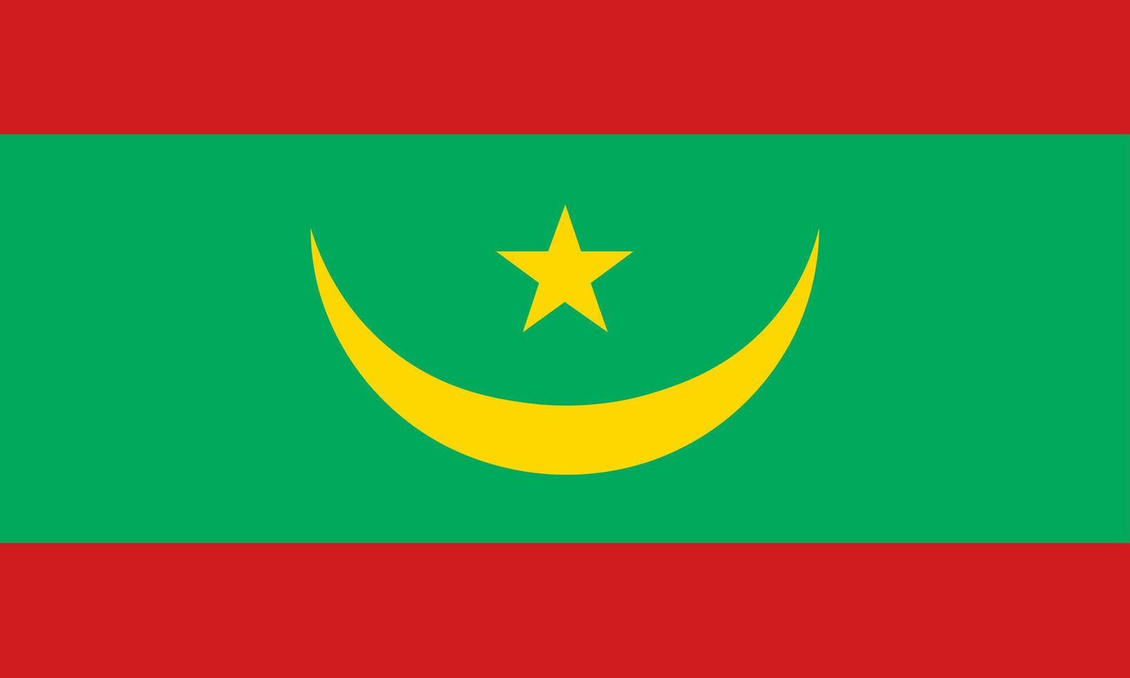 Mauritania flag national material design vector