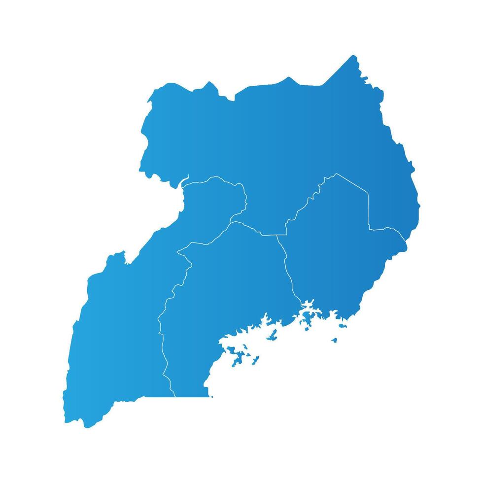 Uganda district Country land Map vector
