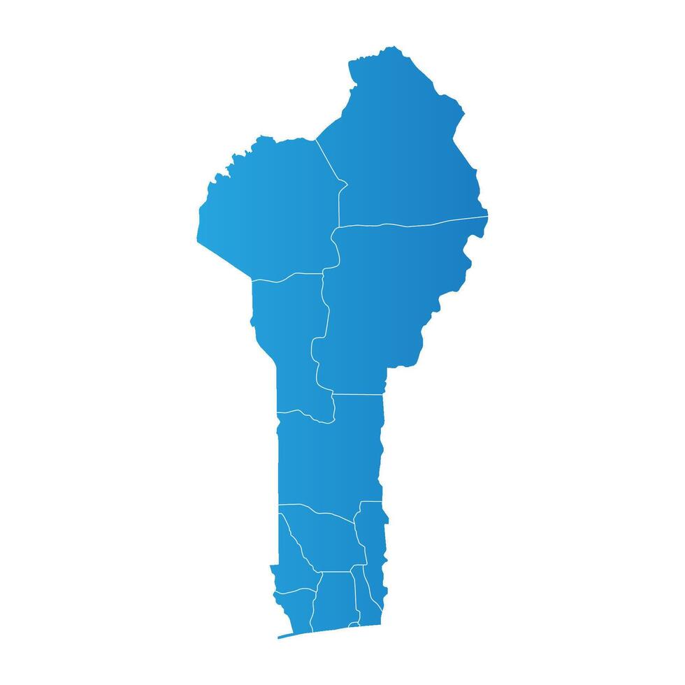 Benin district Country land Map vector