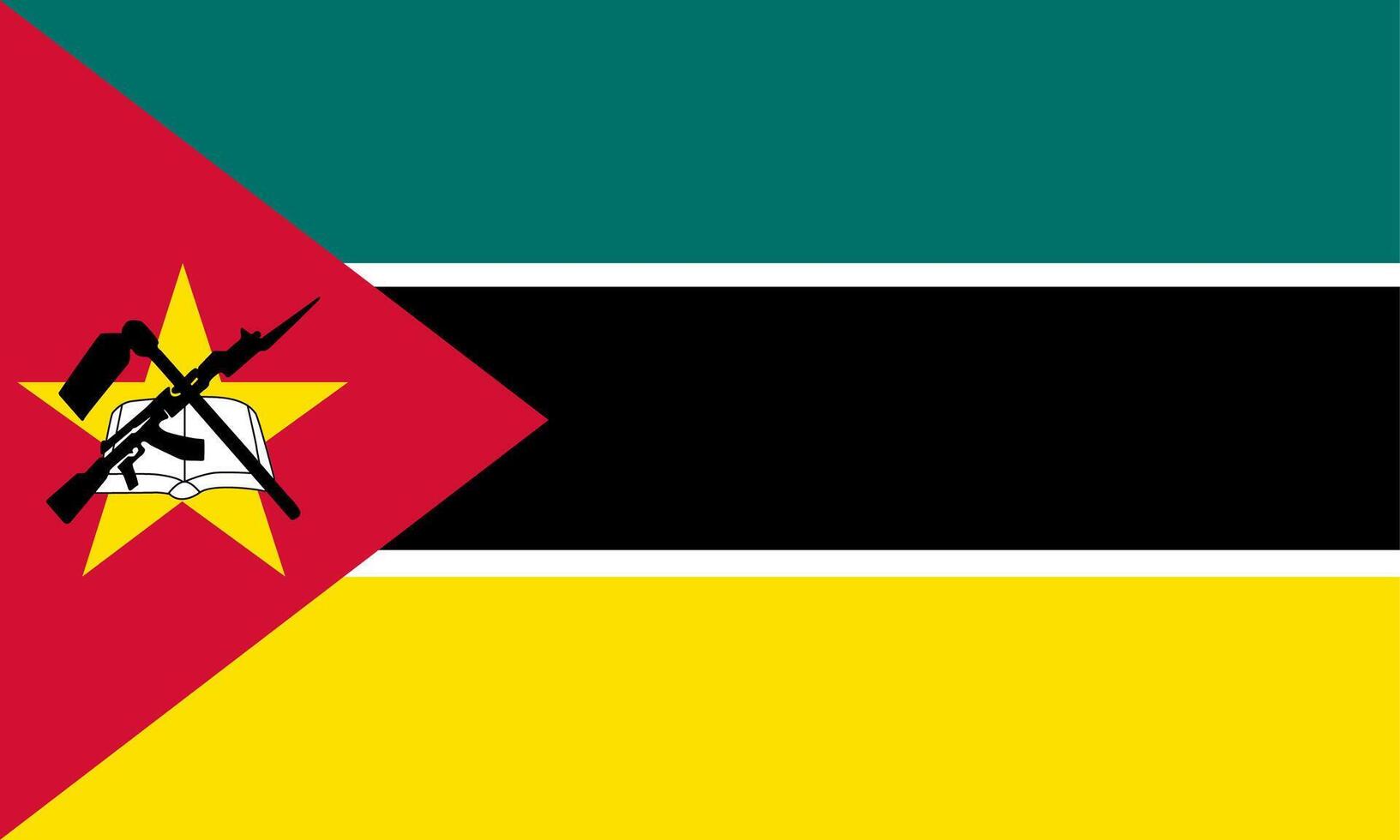 Mozambique flag national material design vector