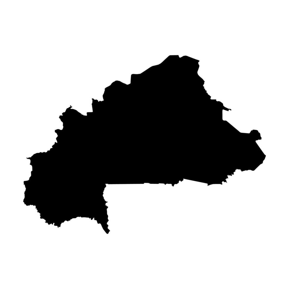 Silhouette of a Burkina Faso Country land Map vector