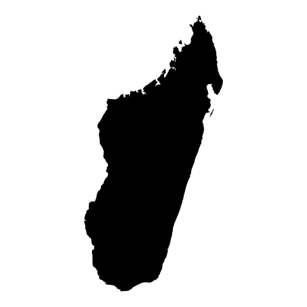 Silhouette of a Madagascar Country land Map vector
