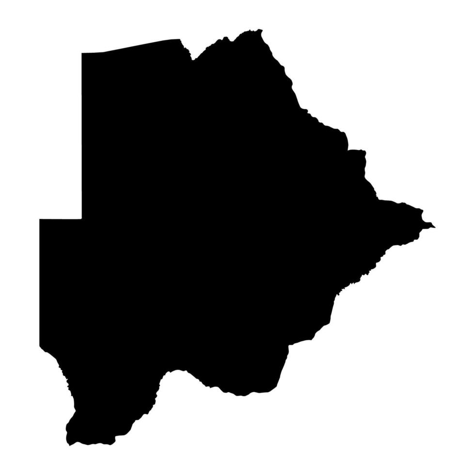 Silhouette of a Botswana Country land Map vector