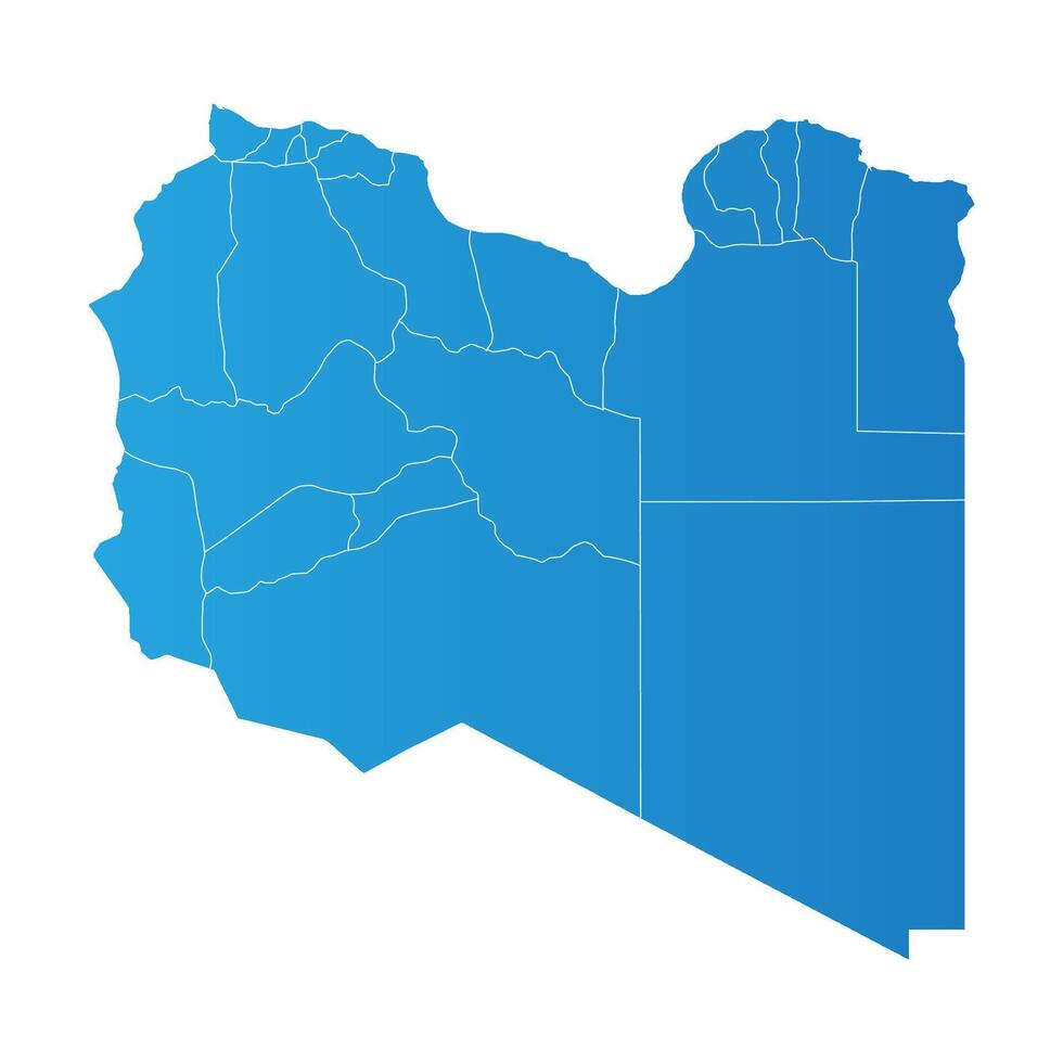Libya district Country land Map vector