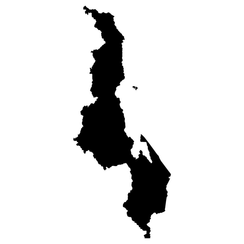 Silhouette of a Malawi Country land Map vector