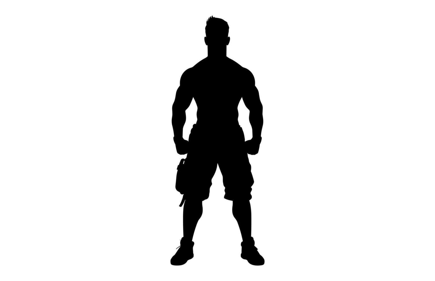 Male Athlete Silhouette Set vector