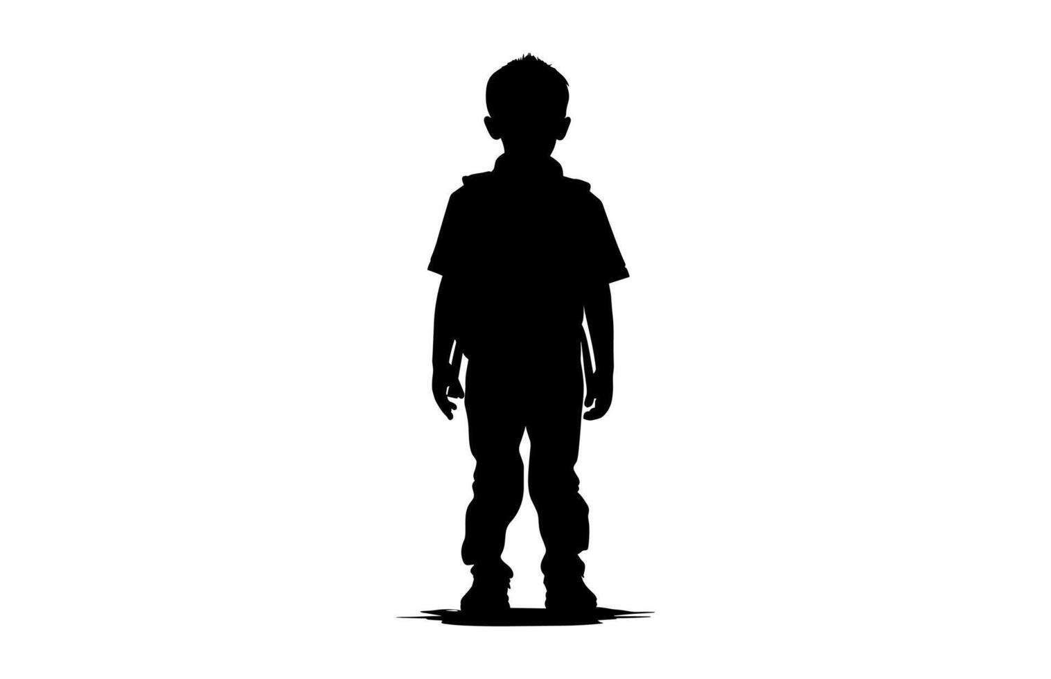 School boy Silhouette Clipart vector