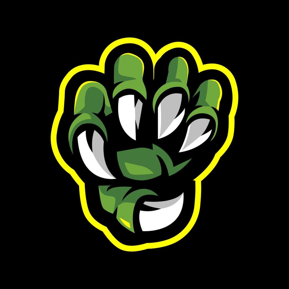 Monster claw logo for team sports and game vector
