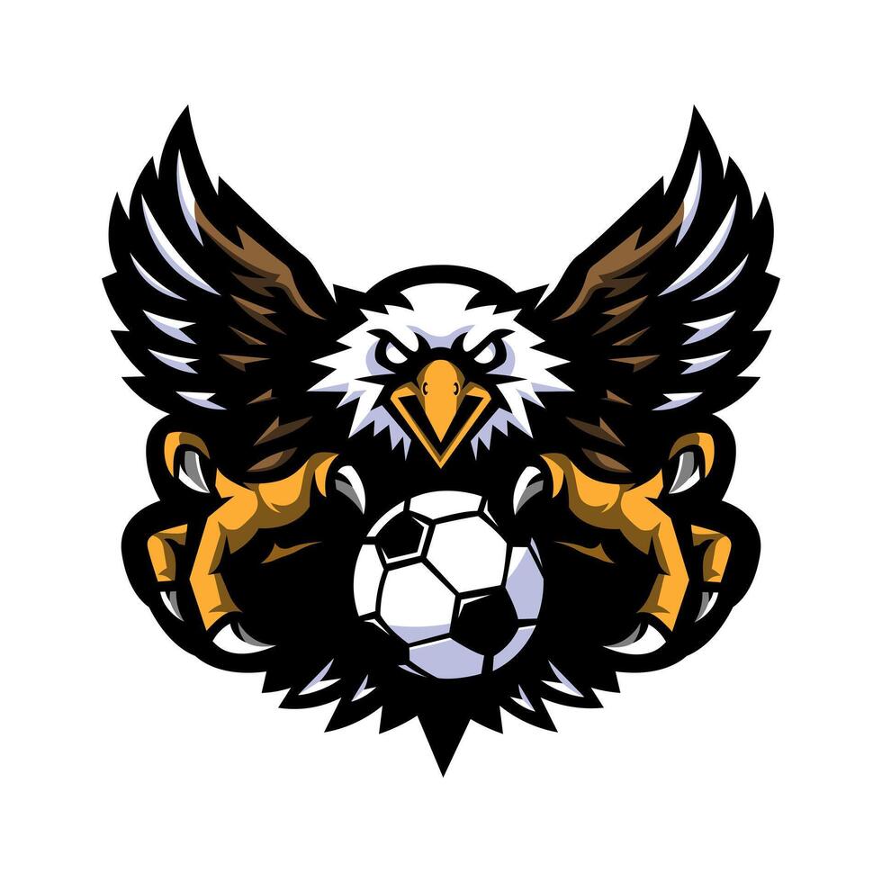 Eagle Football Mascot Logo vector