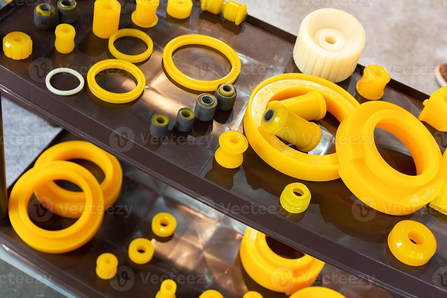Products from polyurethane on the exhibition stand photo