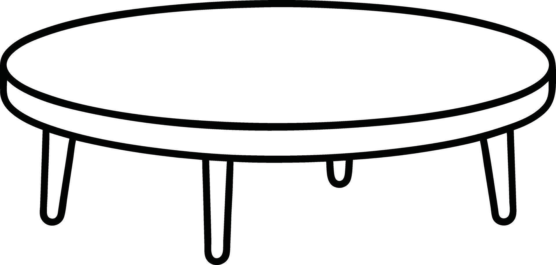 a black and white drawing of a table vector
