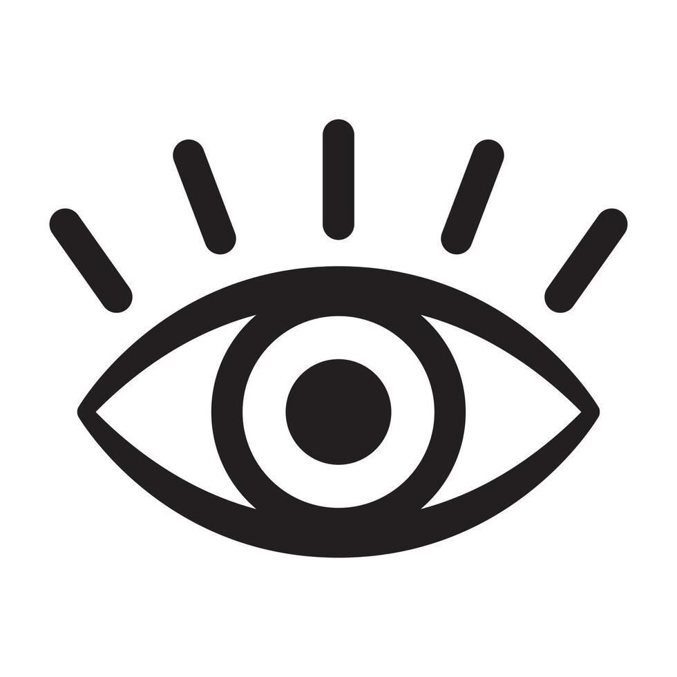 Human eye icon, eyeball icon. vector