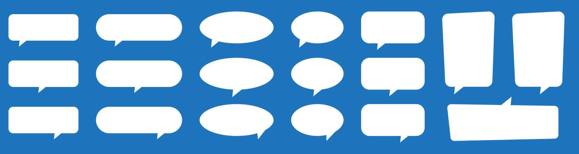 Blank empty speech bubbles. Speak bubble balloon, cartoon chatting box, message box. vector