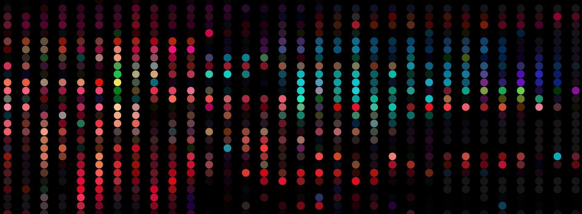 Trendy glitch pattern on dark background. Abstract geometric elements vector