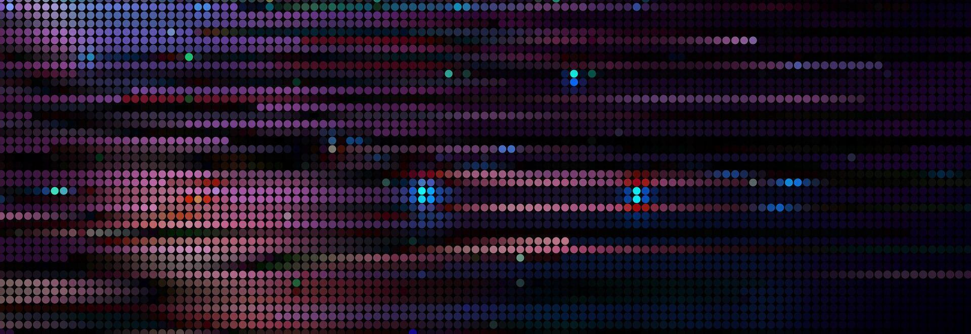 Trendy glitch pattern on dark background. Abstract geometric elements vector