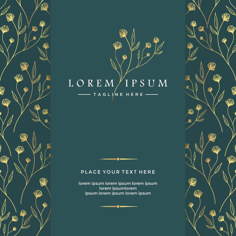Elegant Floral Frame Background Template vector
