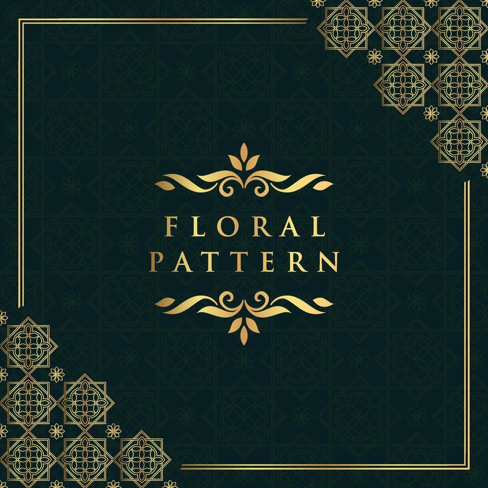 batik frame border ethnic ornamental floral pattern vector