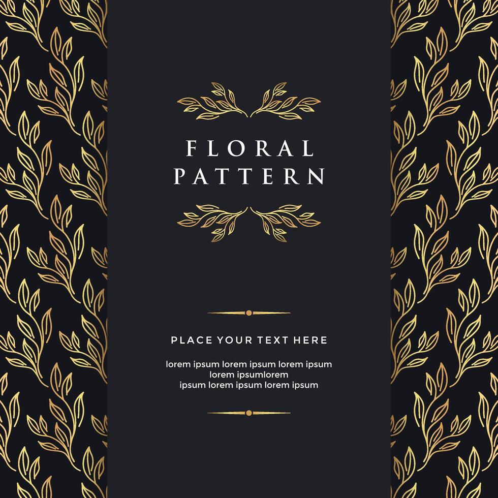 Floral frame border vintage ornament invitation greeting card template vector