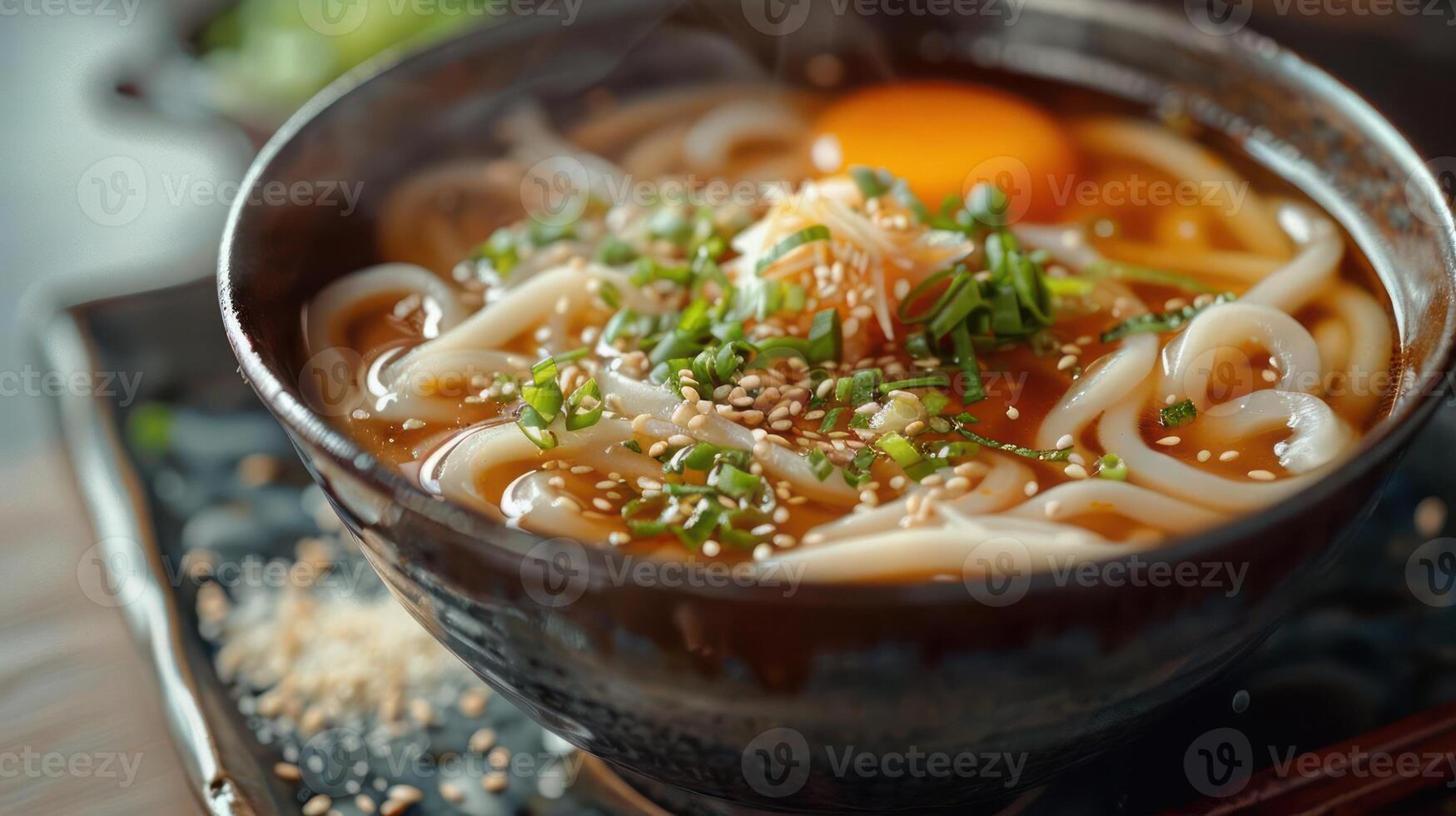 a bowl of noodles with meat and vegetables in it photo