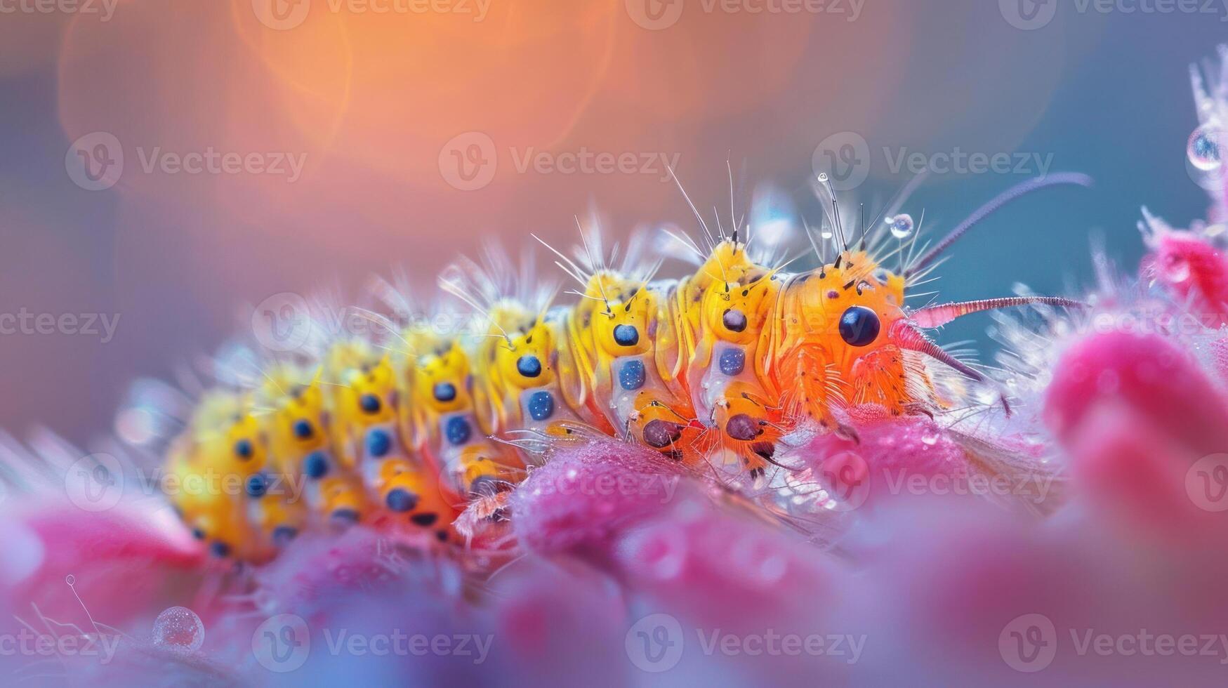 A photograph capturing the beauty of colorful flowers and butterflies. photo